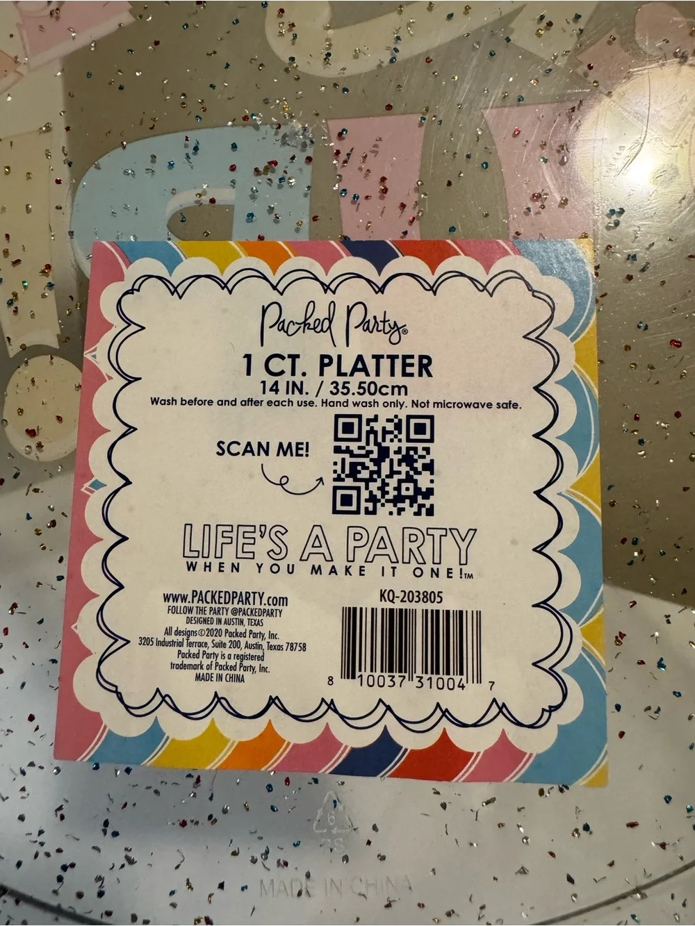 Packed Party Bundle Of 2 Matching Plastic Party Platter Plates